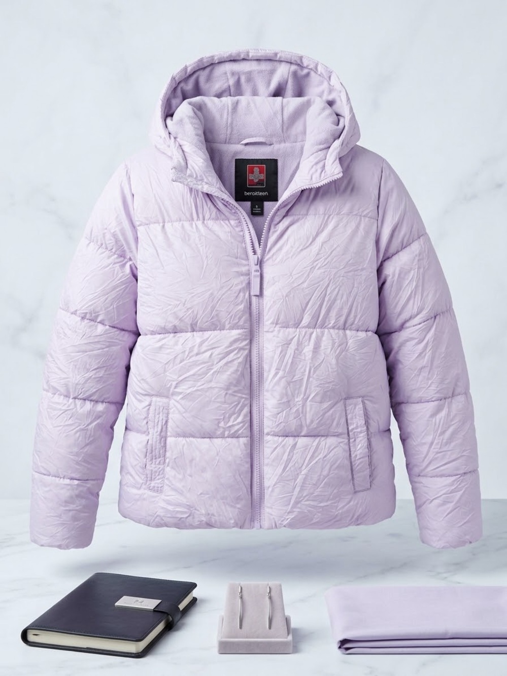 Lavender Puffer Jacket for Kids